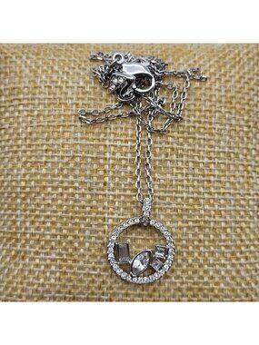 Swarovski Crystal Henrietta Pendant Necklace Vintage Swan Signed Elegant Bride